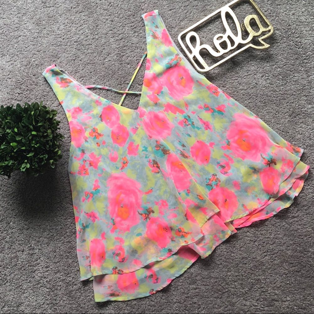 Lush flounce ruffle tank